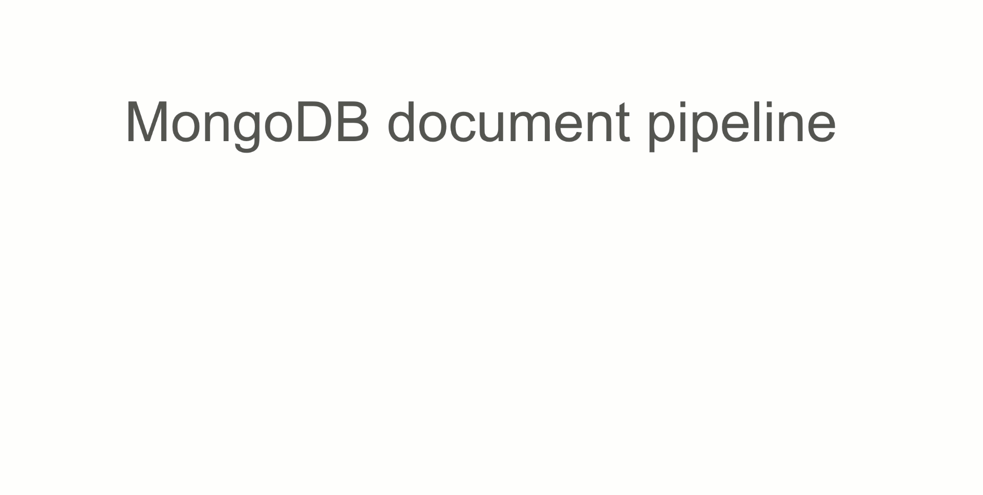 Aggreggation Pipeline example