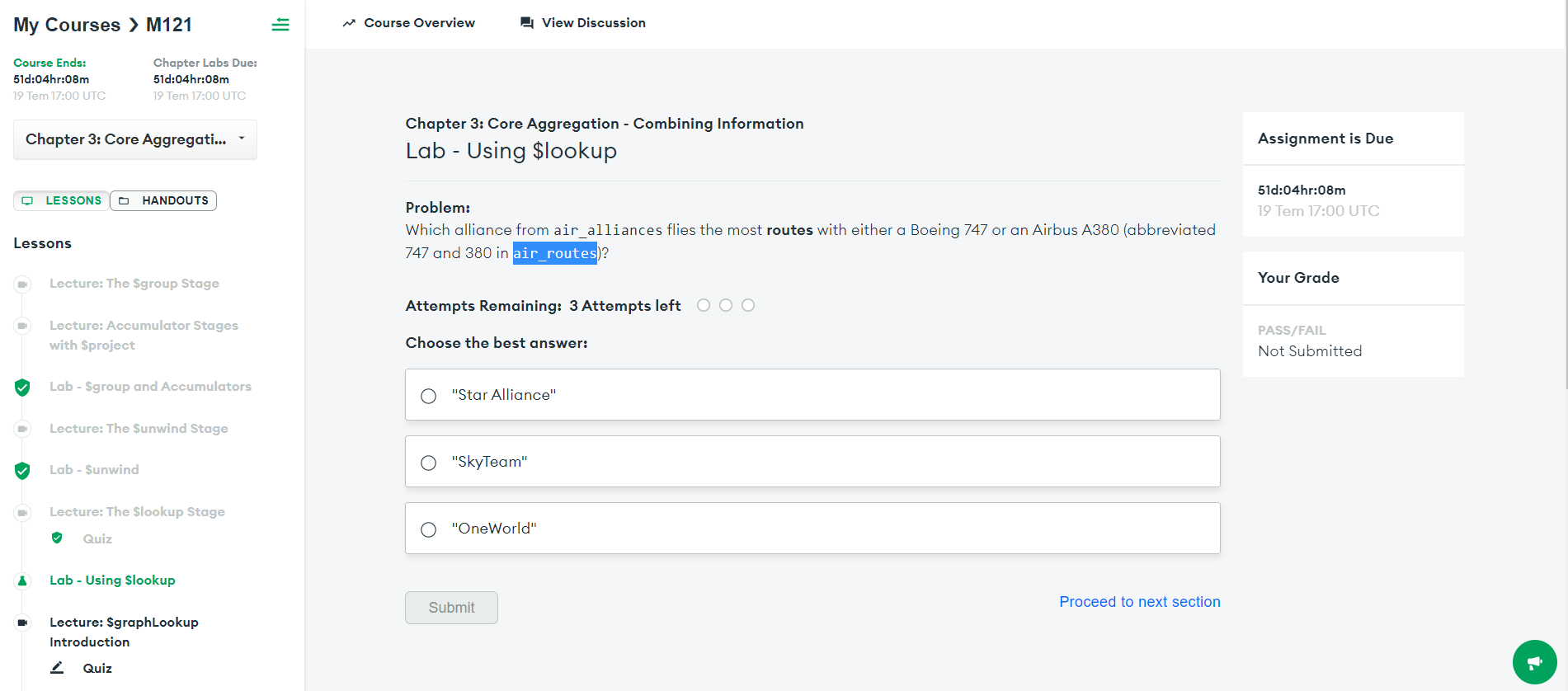 uncertainity-in-the-question-lookup-lab-m121-the-mongodb