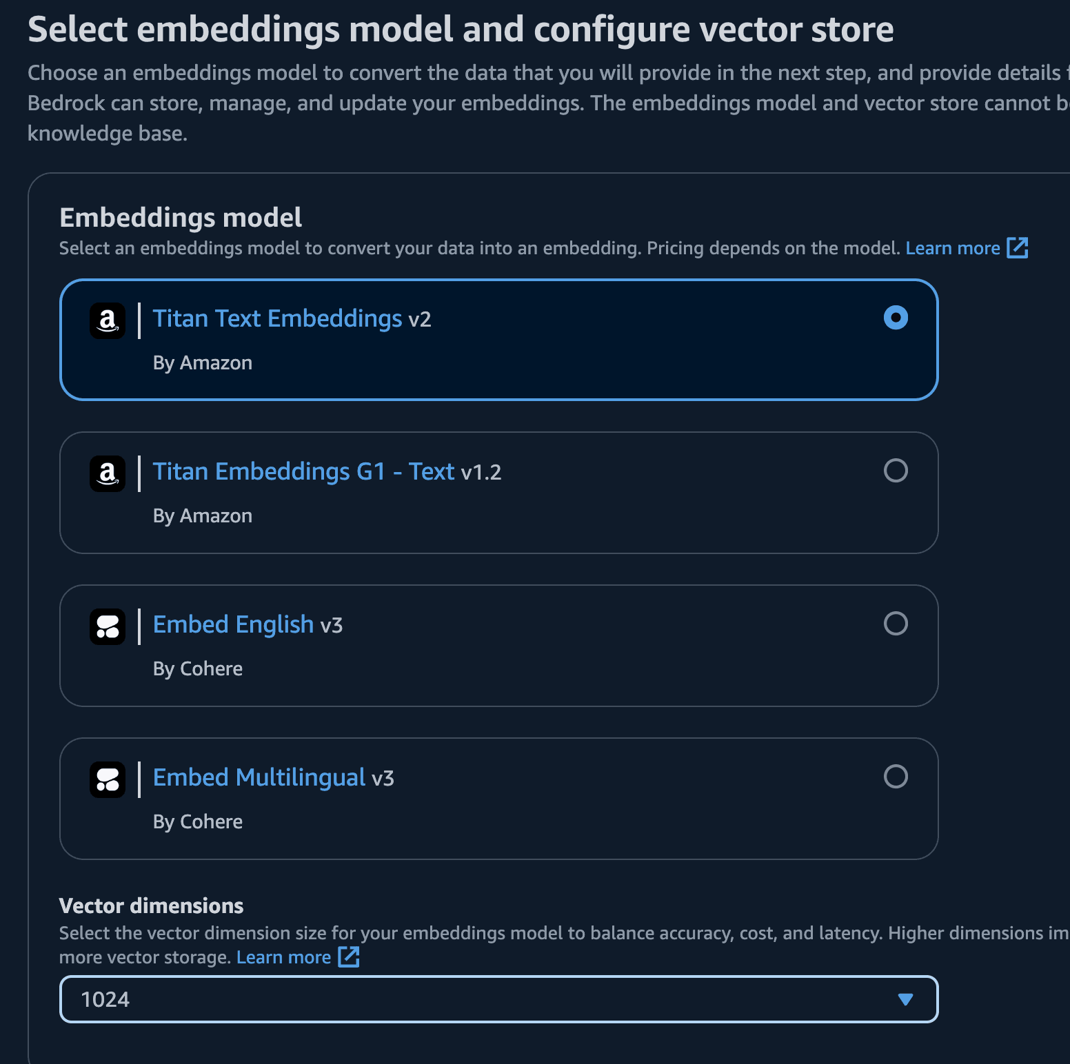 Embedding Settings