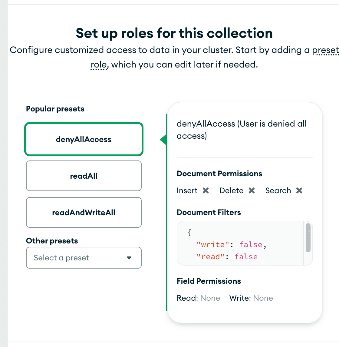 Configure access permission by adding role