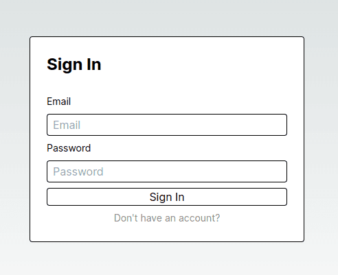 sign-in form