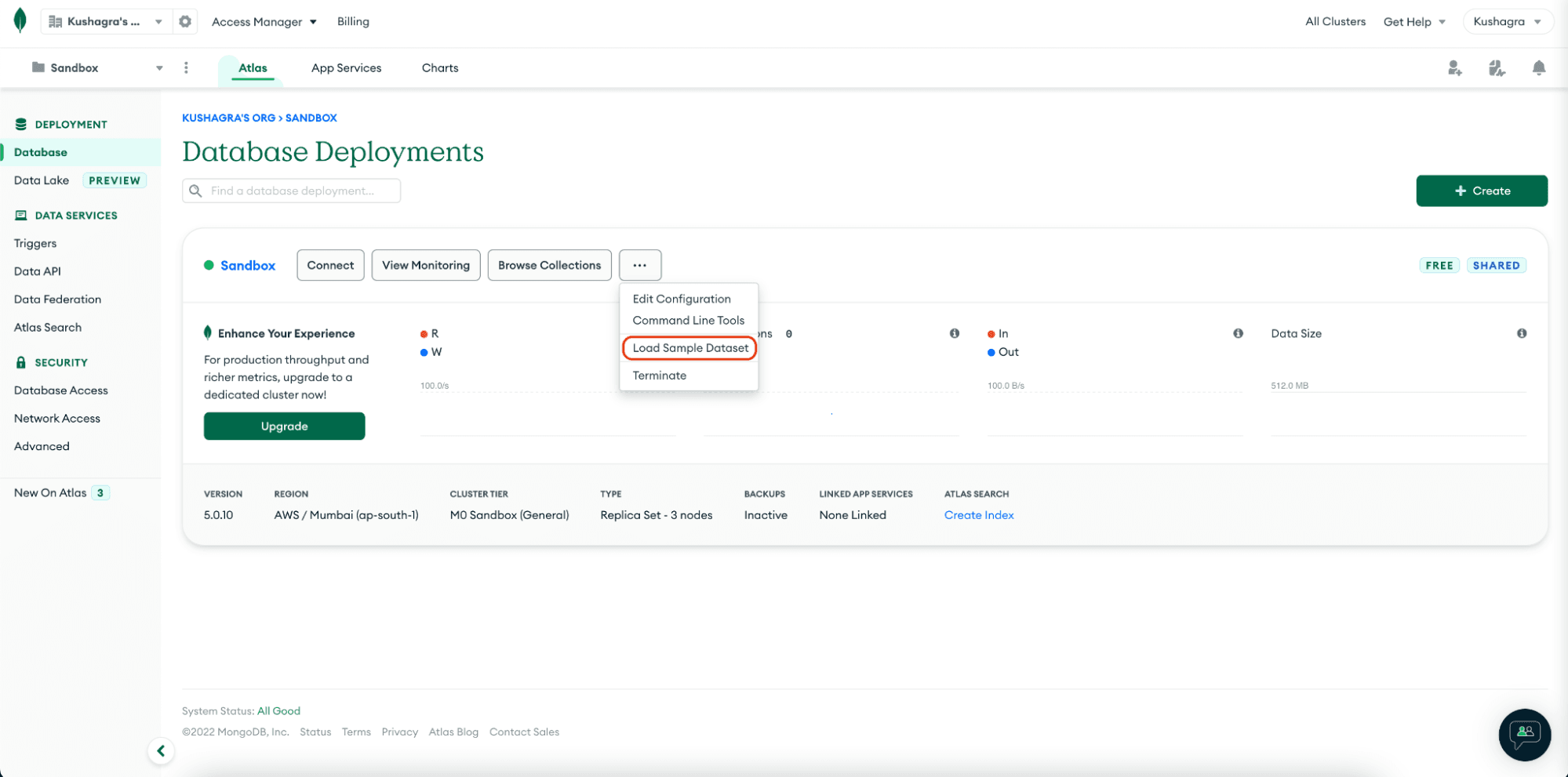 implantação de banco de dados