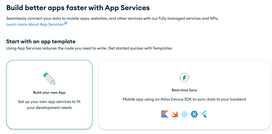 Create an empty App Services app