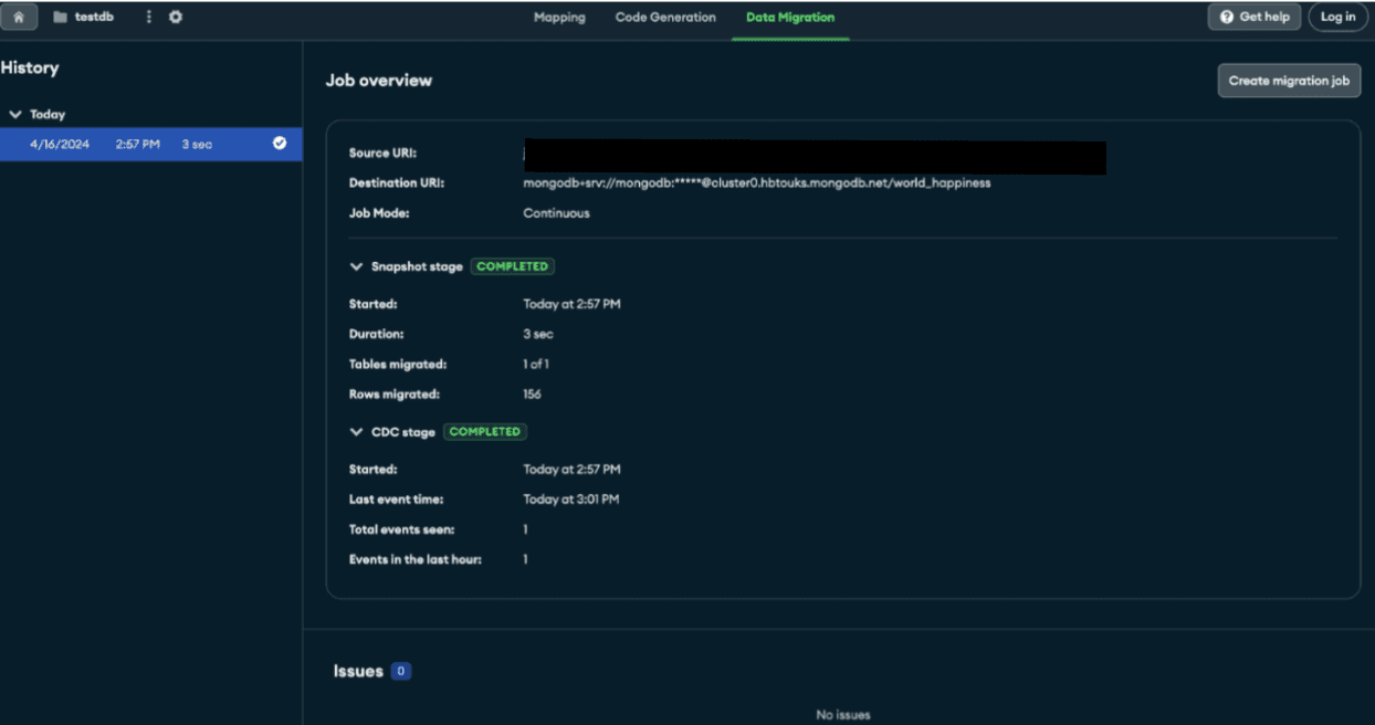 [Continuous change demonstrated in Relational Migrator]