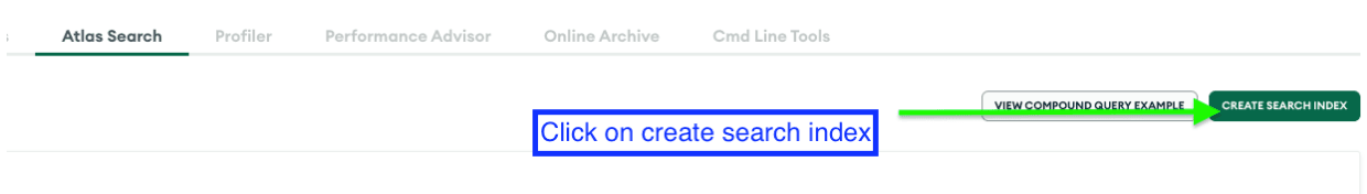 (Click on Create Search Index button)