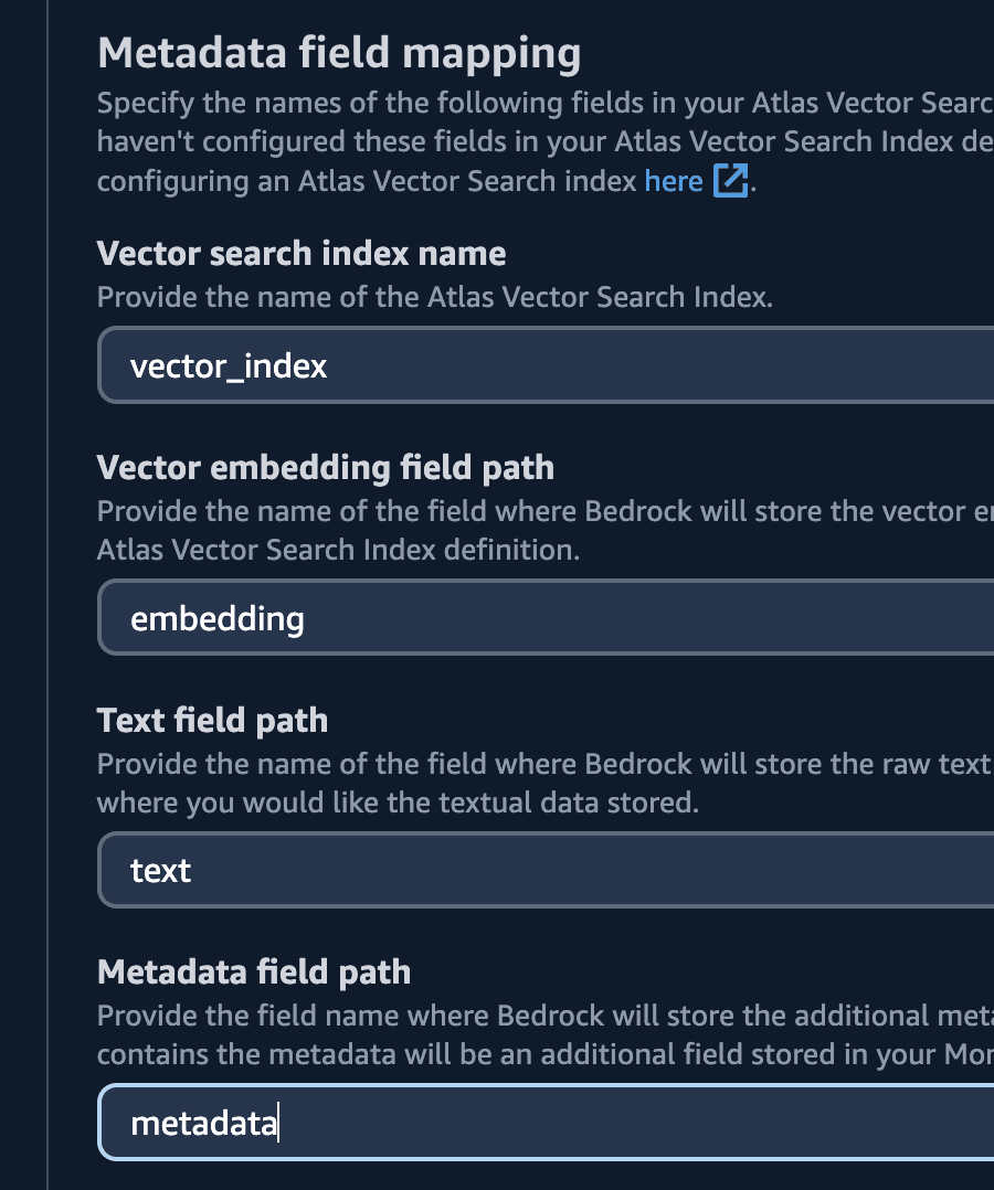 Configuração do vetor 2