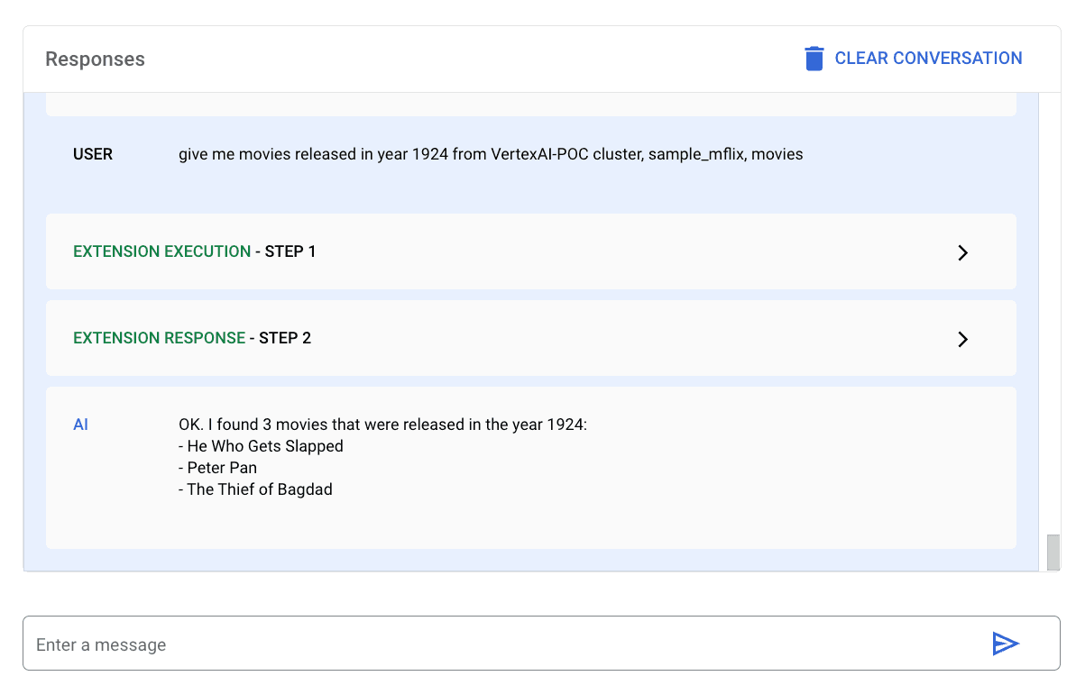 testando extensões da Vertex AI para encontrar query 2