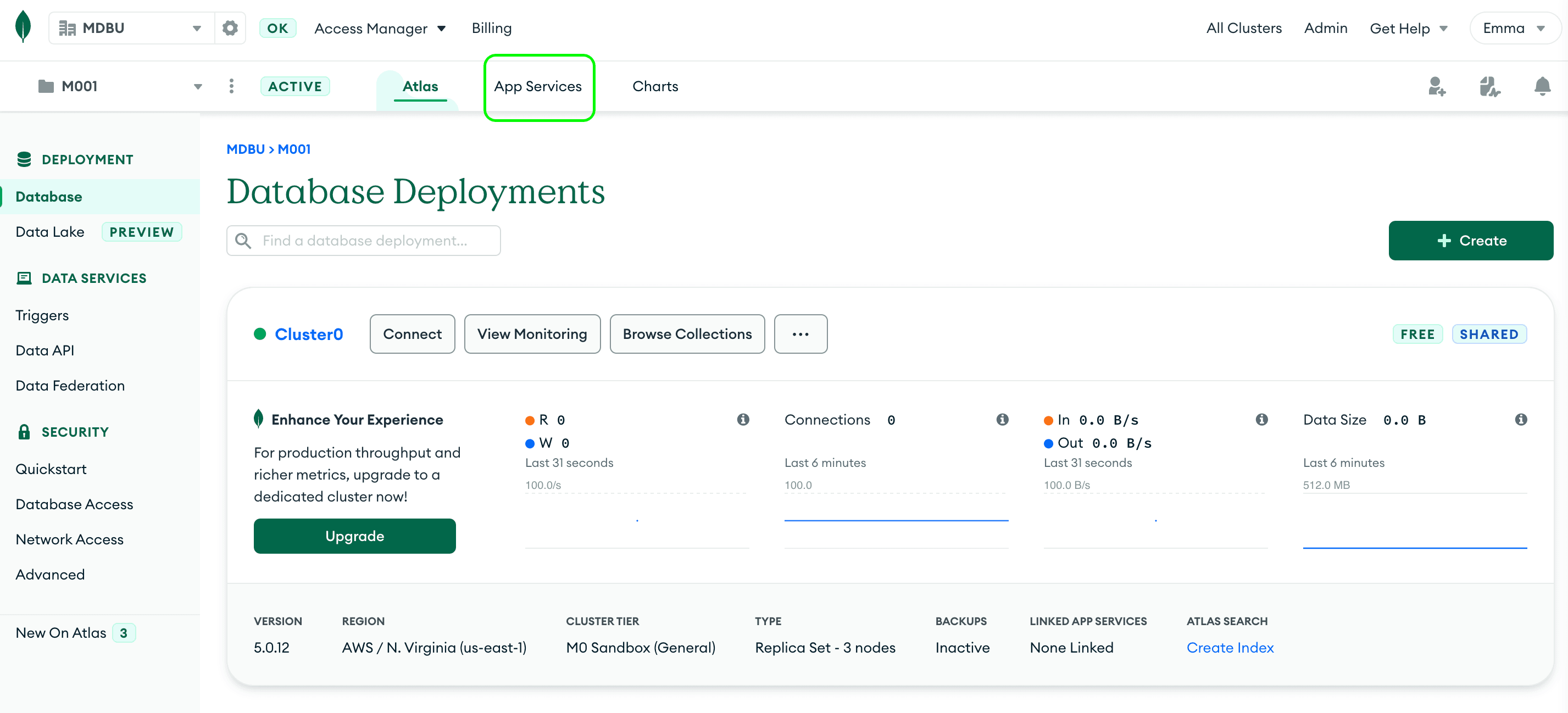 MongoDB Atlas App Services