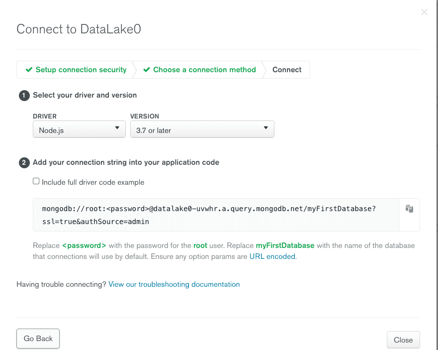 Connection string do Data Lake