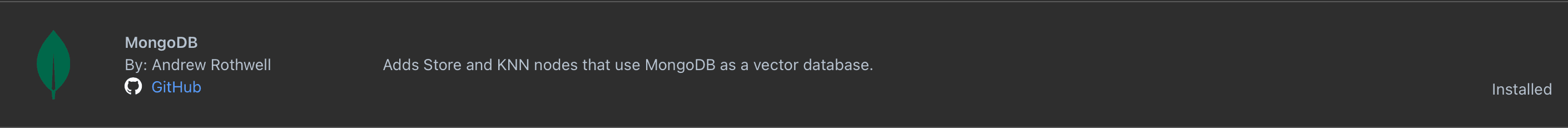 Installed Plugin