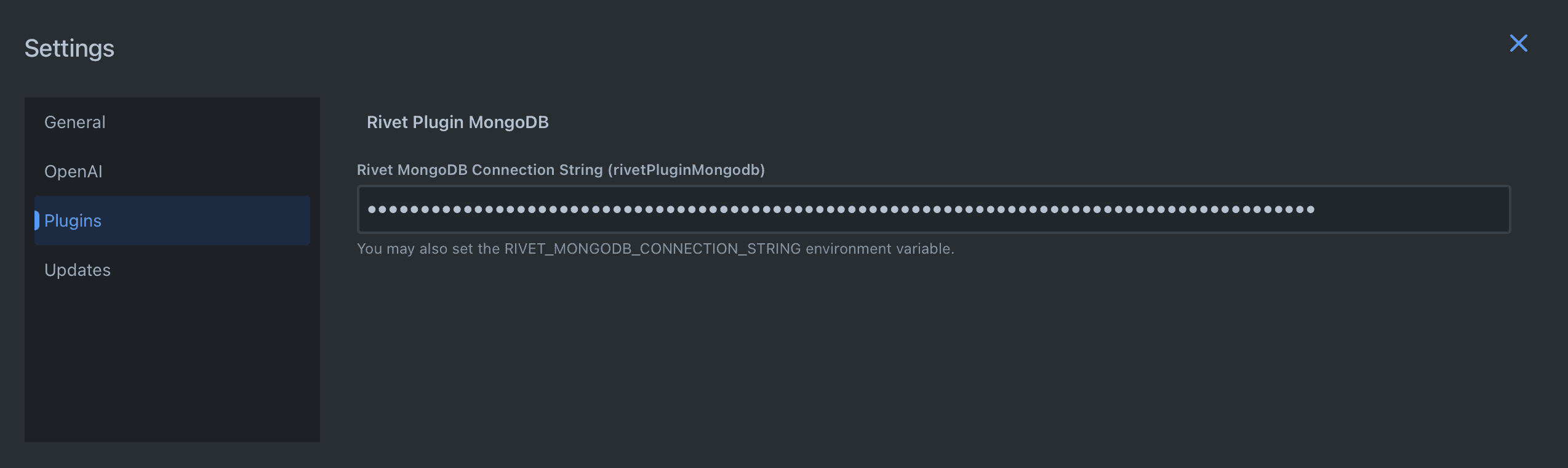 Setup the plugin with connection string