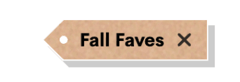 Fall faves tag for Trader Joes