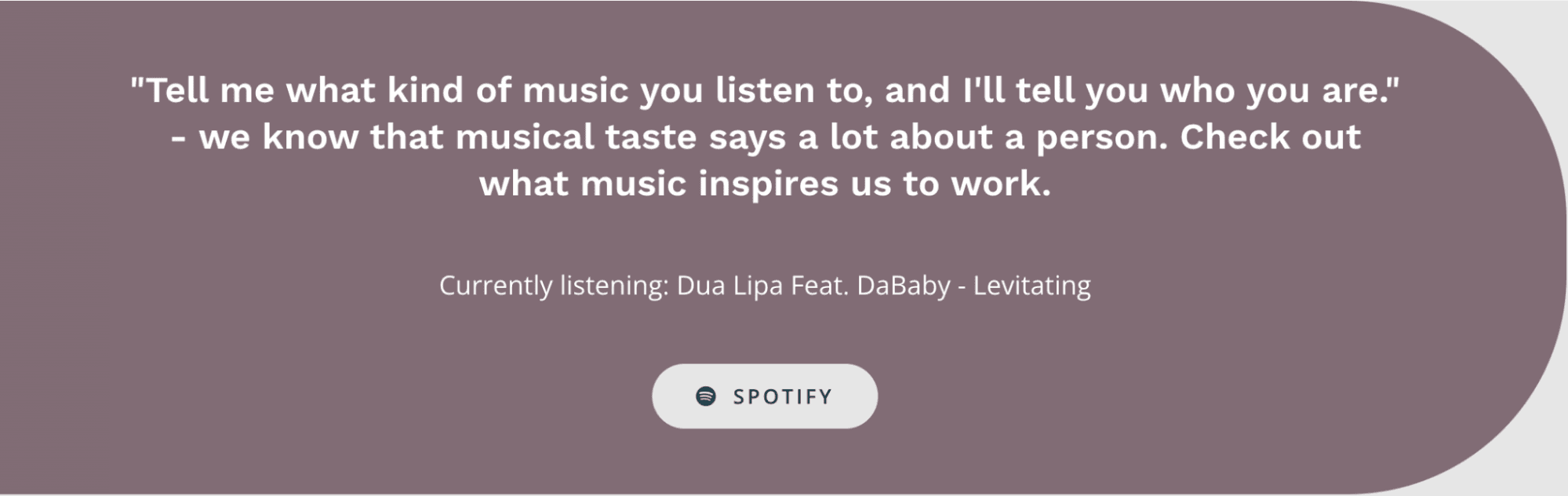 Currently played song on Spotify
