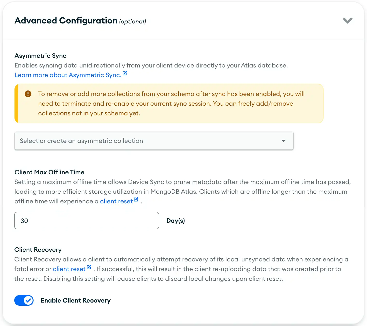 Advanced Configuration section in the App Services UI