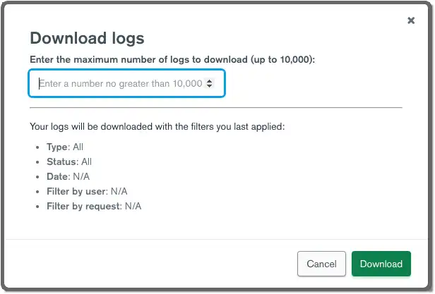 Download Logs in the App Services UI