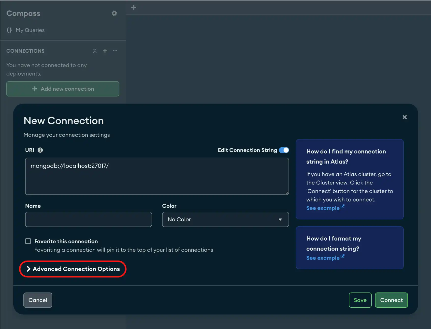 New Advanced Connection Options