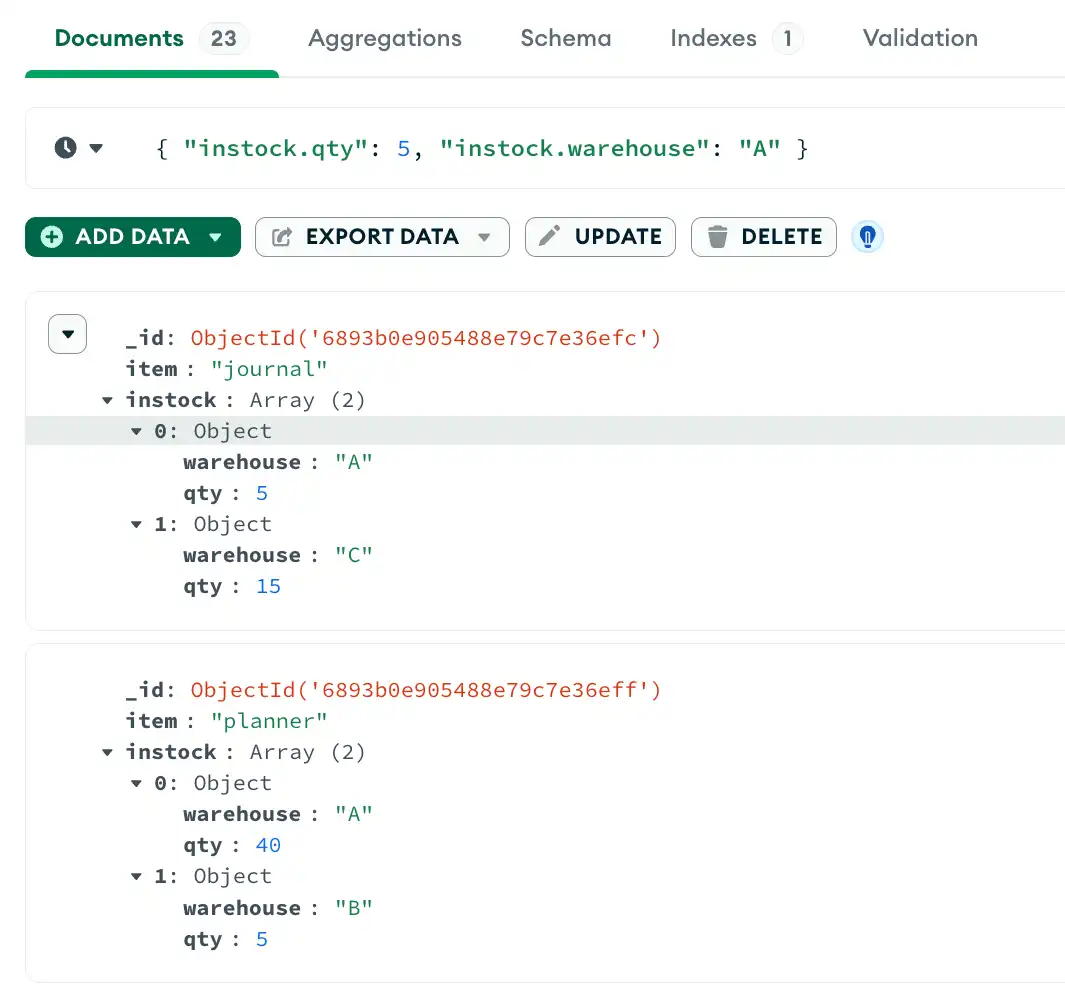 Query matching quantity and warehouse location