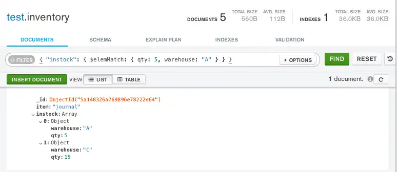 Query for single document matching multiple conditions