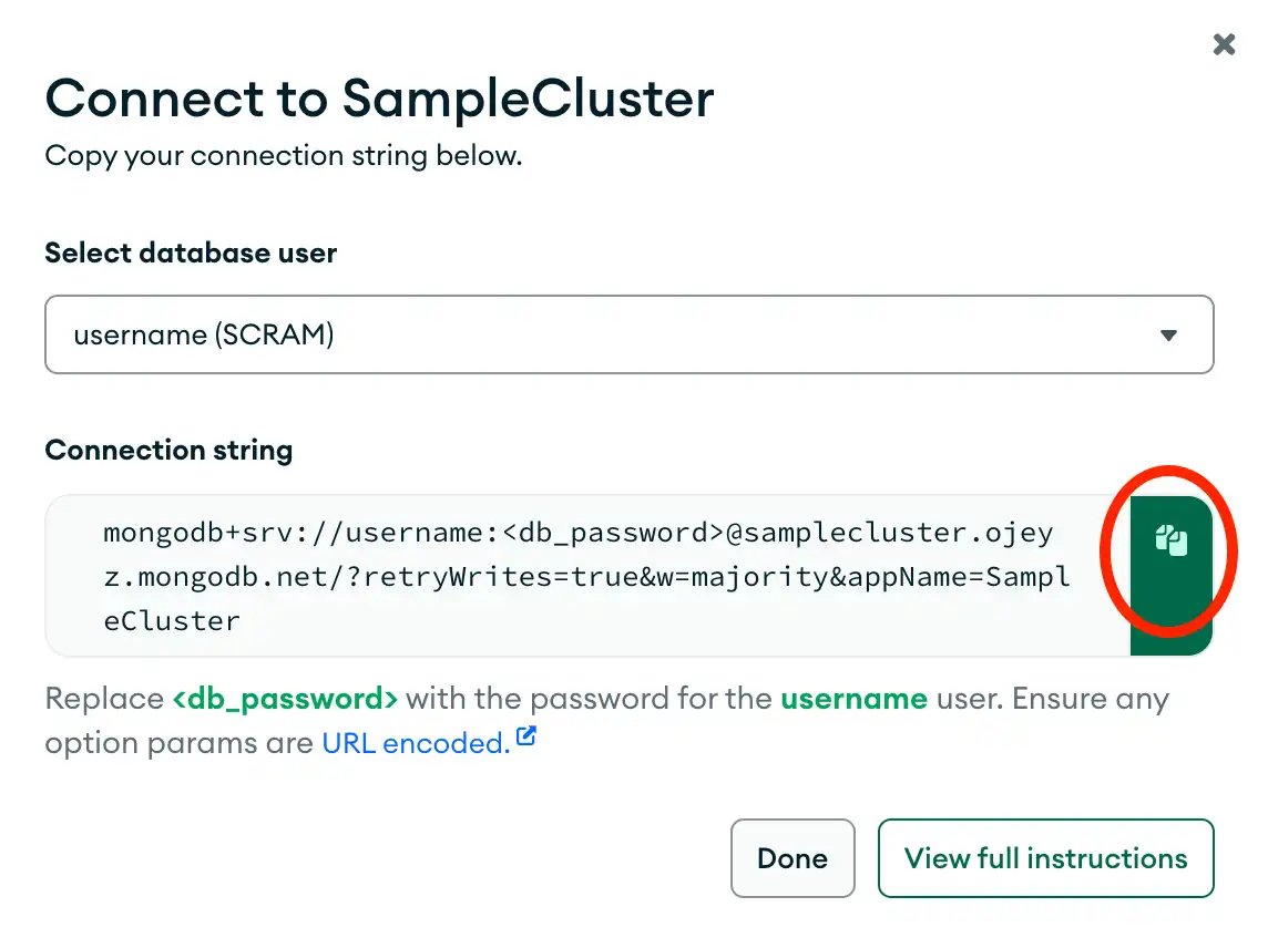 UI の接続 コピーstring ボタンAtlas