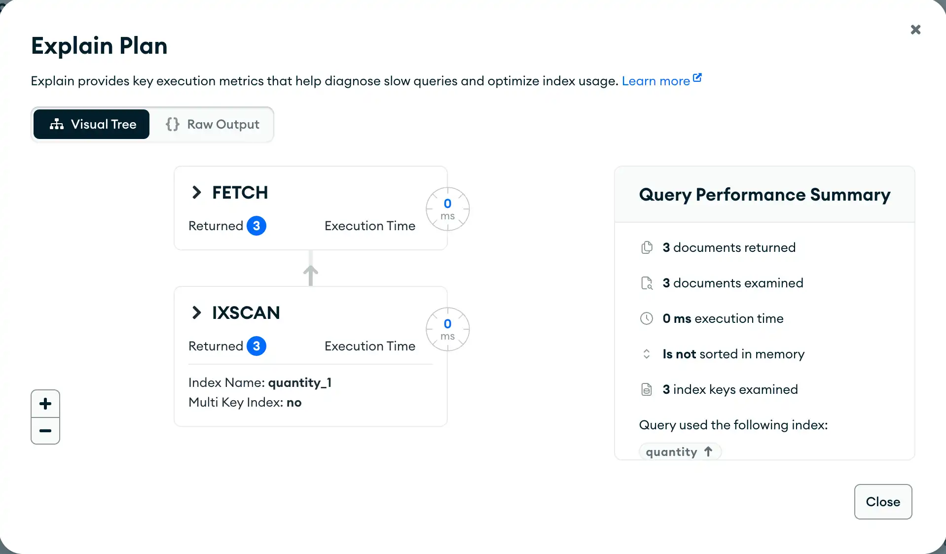 Compass はインデックス付きプランを説明します