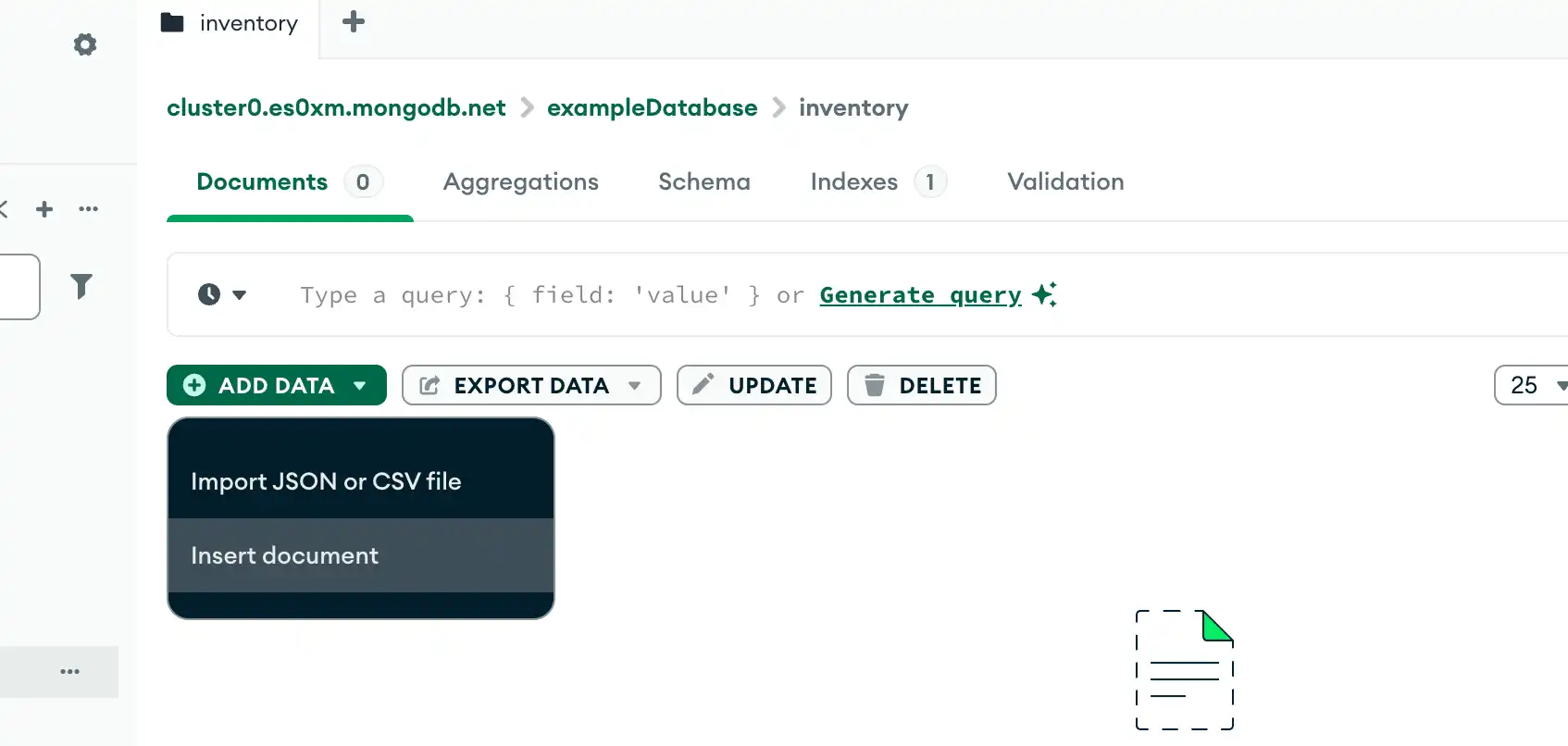 Compass インサート ボタン