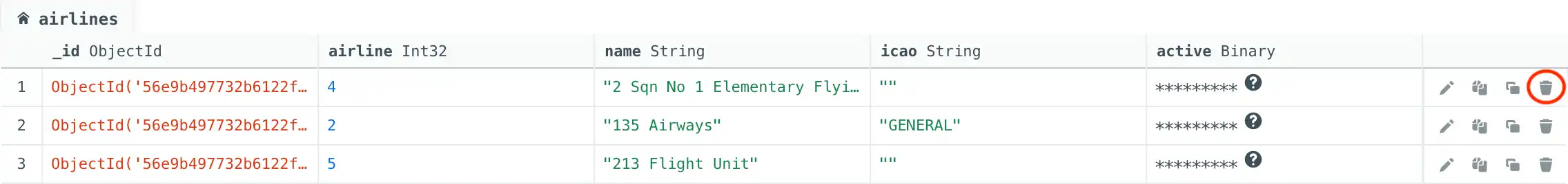 Excluir botão da exibição Tabela