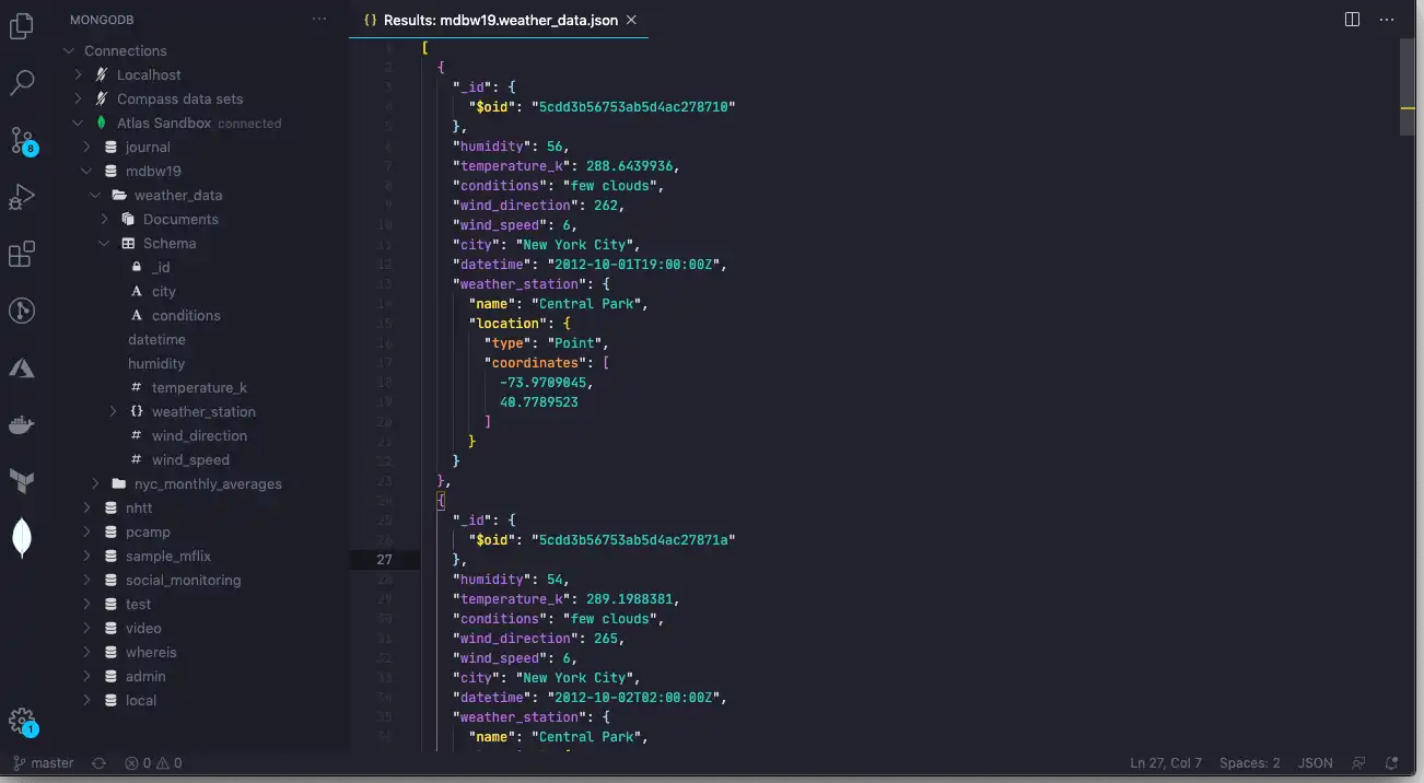 Imagem do MongoDB para código VS