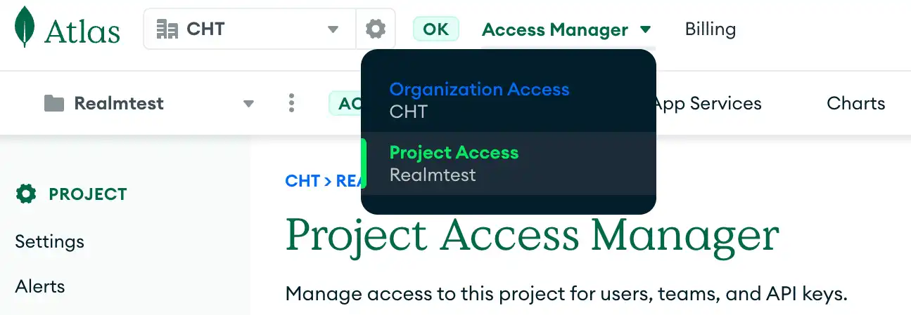 单击 Access Manager（访问管理器）