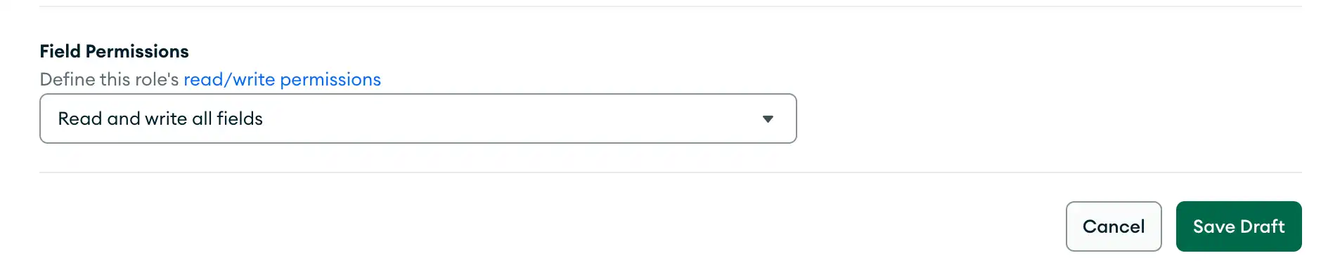 具有读取和写入所有文档字段权限的角色