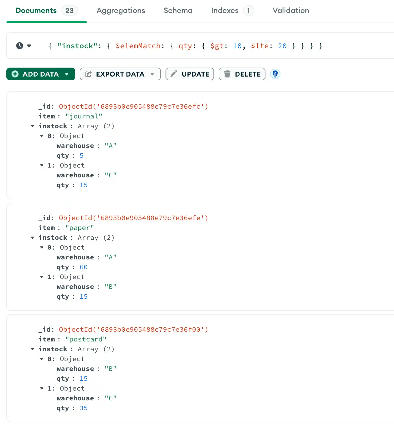 单个嵌套文档满足嵌套字段的多个查询条件