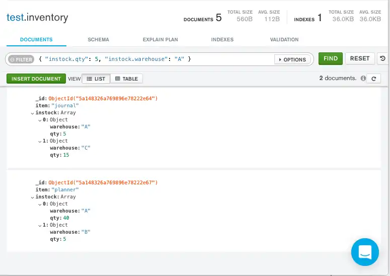 Query matching quantity and warehouse location